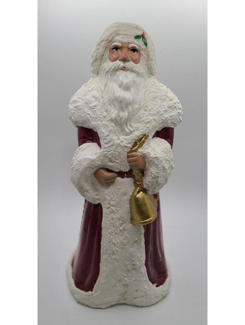 9" Vtg Santa Ceramic Figurine Chris Kringle Christmas Home Decor Traditional EUC